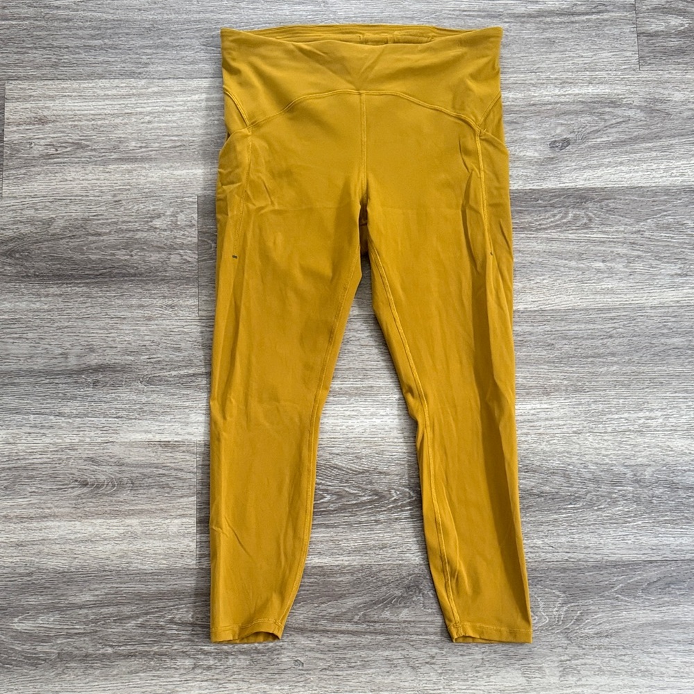 Lululemon Tights  Mustard high rise Leggings 25” size 14 Women’s Atheltic